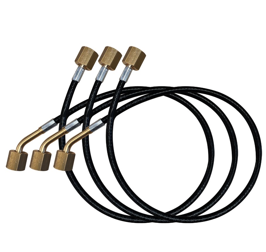 Capillary tubing with straight x 45° connectors with pushers - set of 3 x 60 cm (24")
