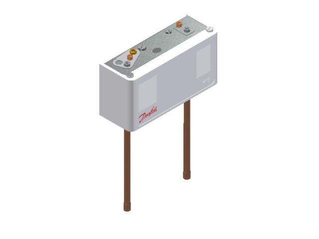 Pressure switch DANFOSS double signal KP17W, -0.2 - 7.5 [bar], 8.0 - 32.0 [bar], auto, differential pressure 0.7 - 4.0 [bar], 4 [bar] fixed, SPDT, plumb 6 mm