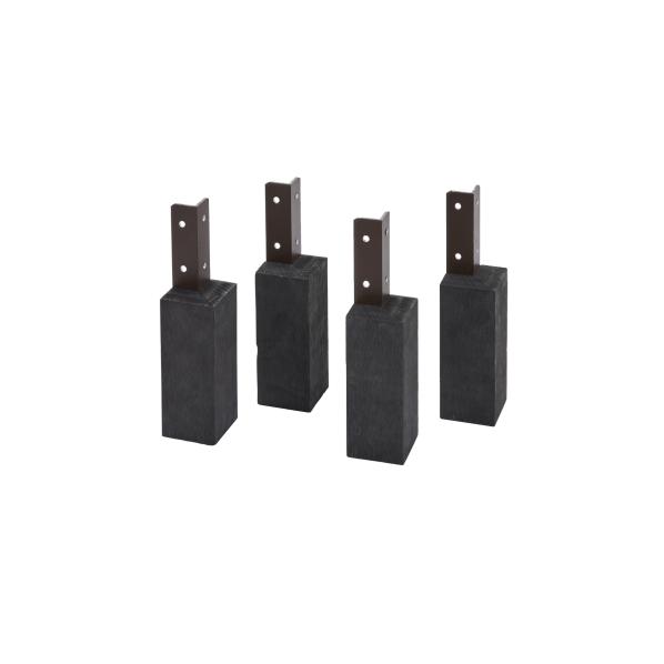 Evolar Pieds WPC gris charcoal, set de 4 pièces
