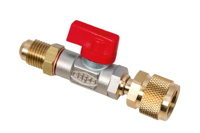 Refco 4661139 Válvula de cierre de bola roja con gatillo CA-5/16" SAE o 1/2"-20 UNF