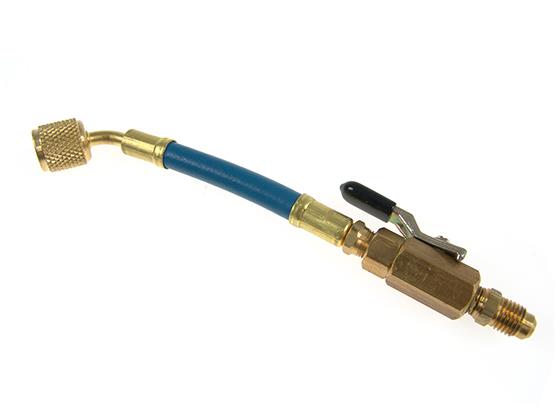Wąż napełniający z zaworem kulowym MASTERCOOL 90263, 1/4" x 1/4" SAE (niebieski)