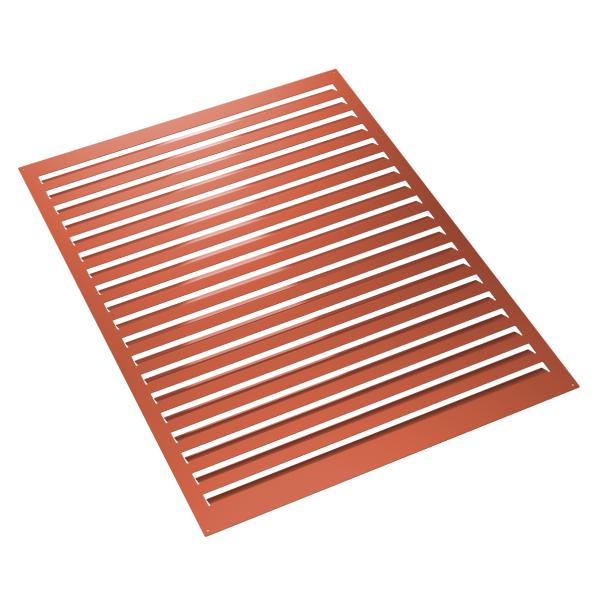 Evolar panneau arrière en aluminium rouge brique Tower, 1200x1600 MM