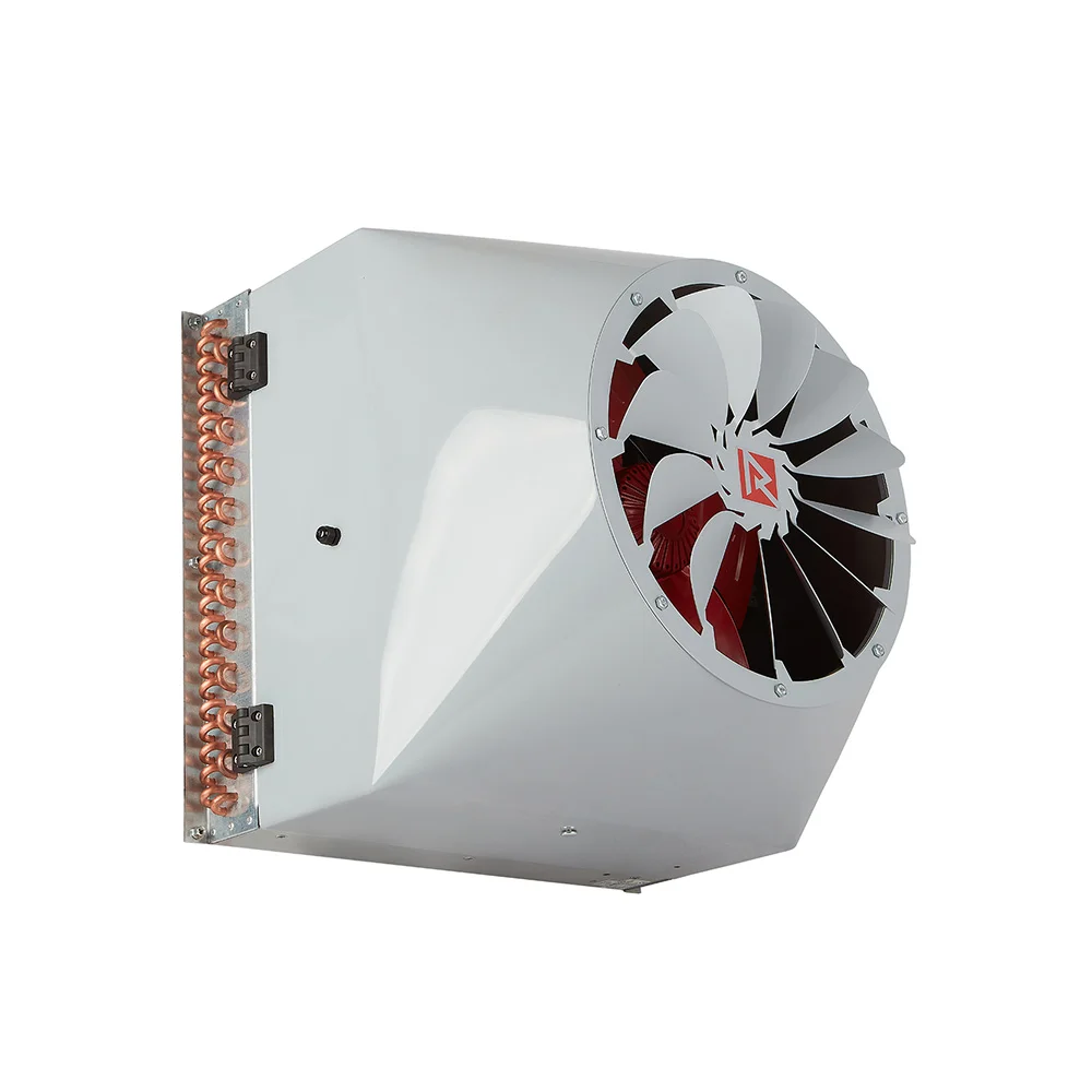 Reventon water/air heater series FARMER 230V AC Farmer OpenAir IP66 54.3kW
(heating capacity: 90/70°C water temperature, 0°C room temperature)