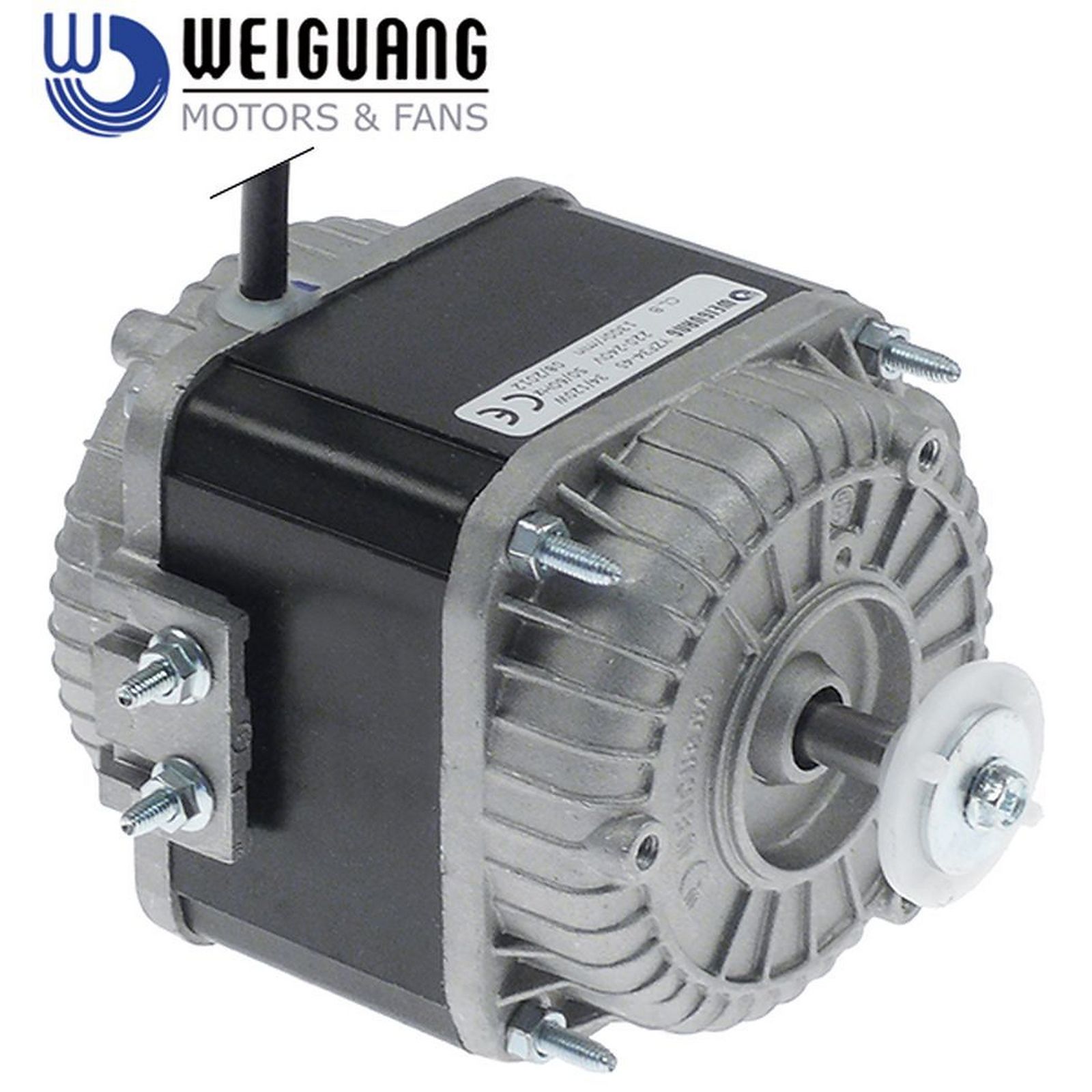 Motor, AC-Motor, Kühlrippen, Riemenrad, Montagebolzen