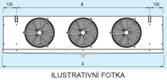 Parownik ECO - Luvata GCE252E6ED, 2,81 kW (dT 8 st., R404) z odszranianiem
