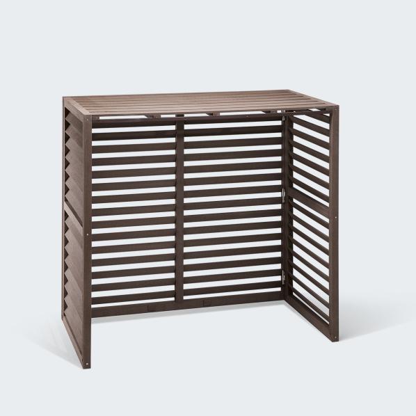 Evolar Climatisation & boîtier de pompe à chaleur Walnut Grey WPC L, 1100x1200x650 MM