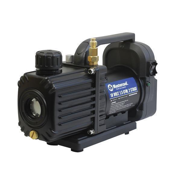 2-stage vacuum pump set 18V cordless, 1.5 CFM, Mastercool 90058-AUT