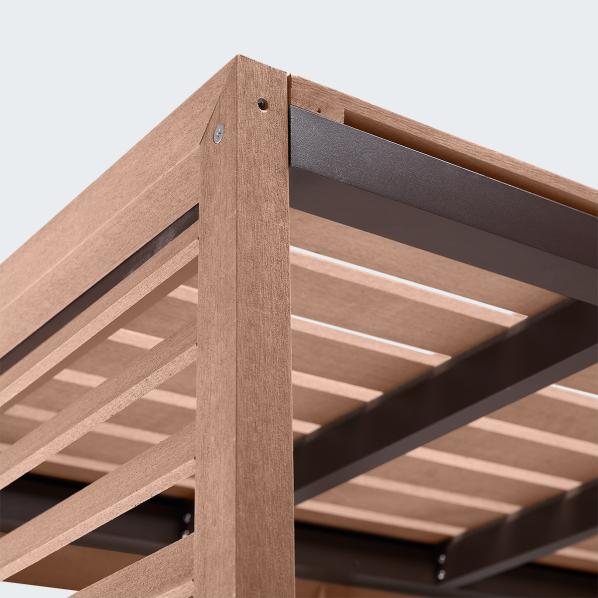 Evolar air conditioning & heat pump housing Tropical Teak WPC Tower, 1600x1200x650 MM