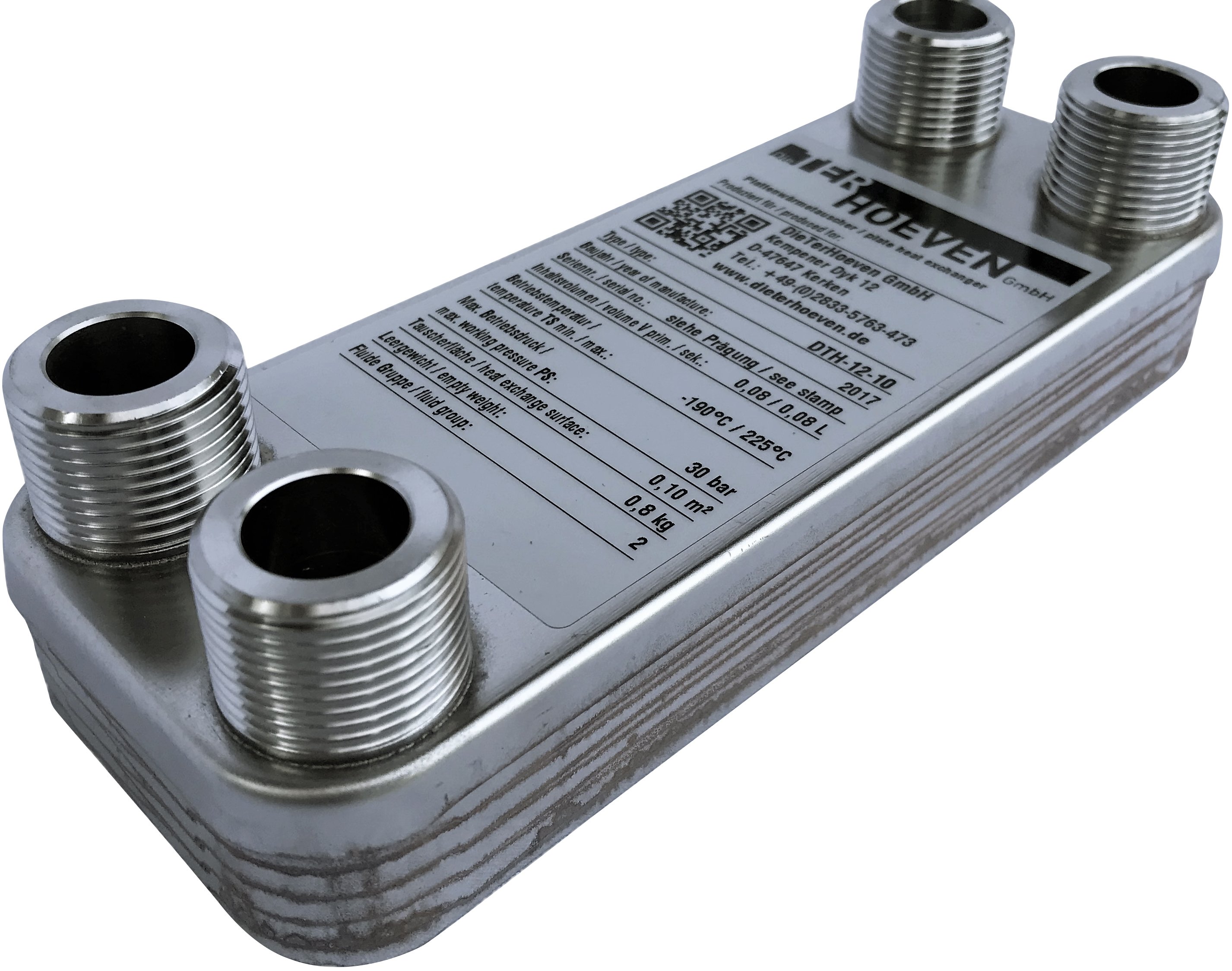 Échangeur de chaleur à plaques DTH-12-10 4x3/4