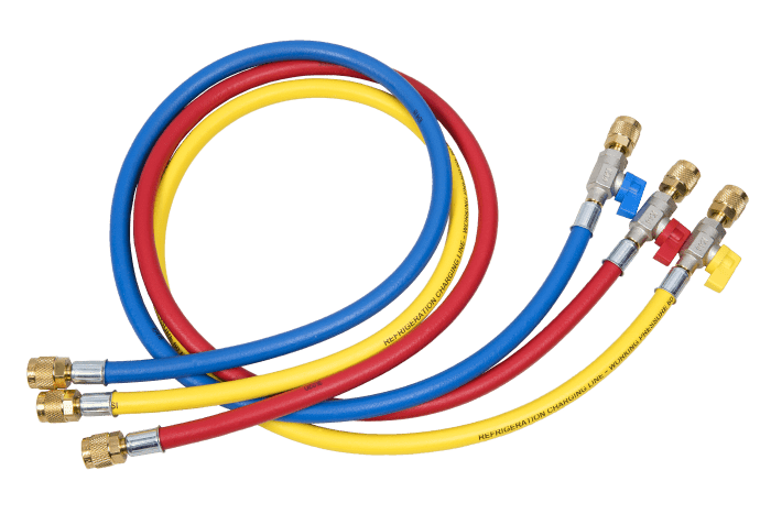 Refco 4682519 Juego de mangueras de llenado CA-CCL-60-1/2"-20UNF R410A/R32 60"/150cm con válvula de bola