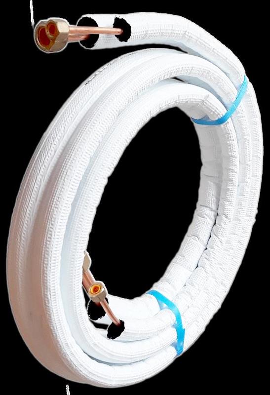 Insulated copper pipe - 3m kit, pipe diameter - 1/4 and 3/8, with prepared connections for the installation of air conditioning systems