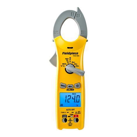 Compact clamp-on ammeter with true RMS display SC260 FIELDPIECE