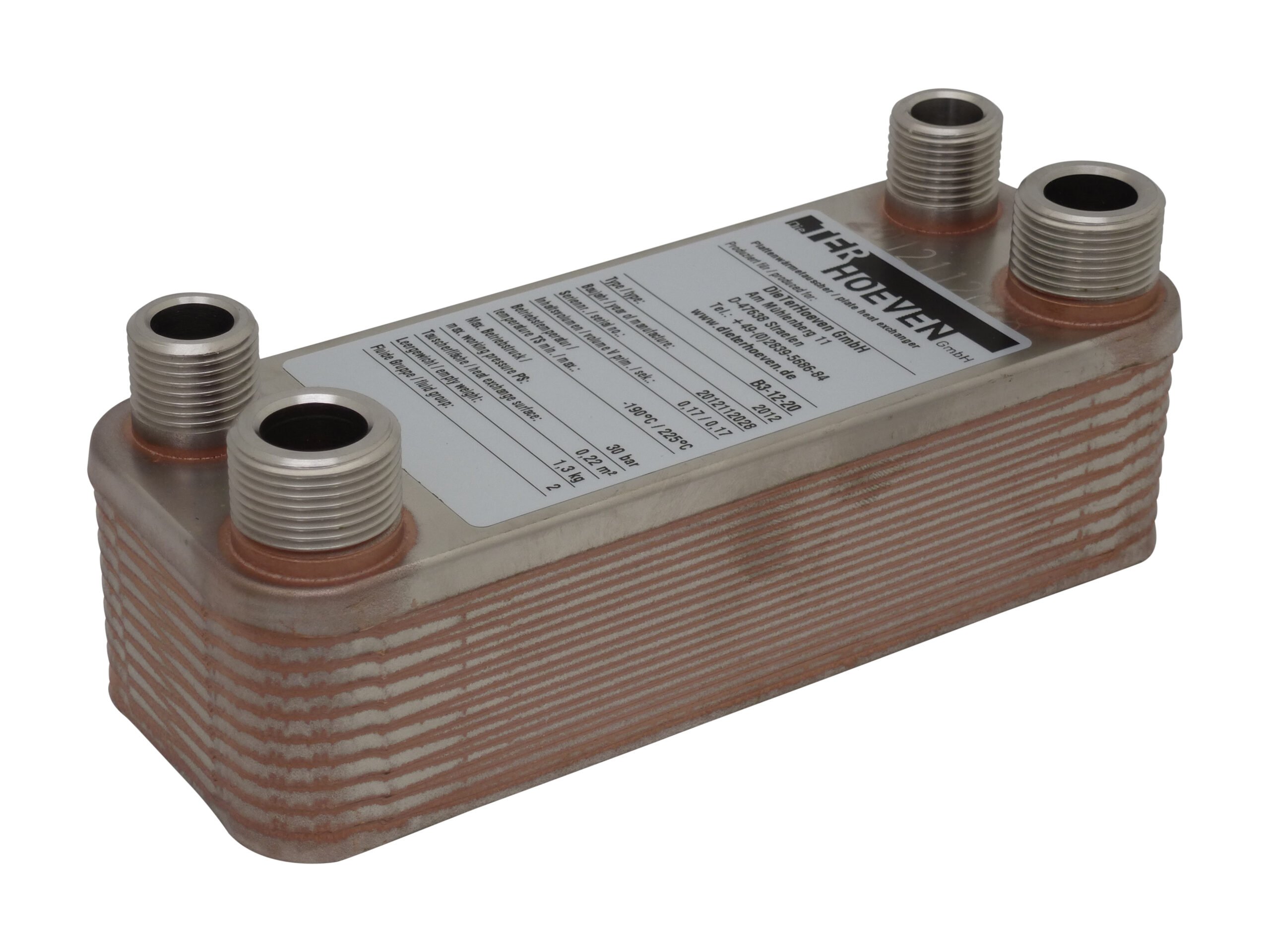 Intercambiador de placas DTH-12-20