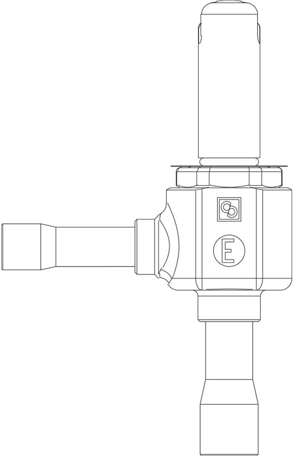 Vanne d'expansion magnétique Castel 2028E/M10S02 - R744 / CO2, Buse 2, Raccord : 10/12 mm ON/OFF