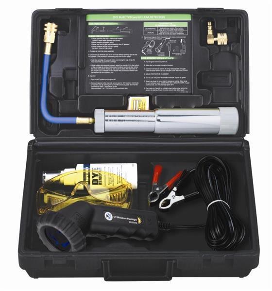 Détecteur De Fuite UV Pour Climatisation Auto - Lampe 21 LED Avec Lunettes De Protection - Piles Non Incluses - Kit Portable
