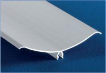 Hoekstrip, PVC afdekking, H = 100 mm, L = 4 m, wit, RAL 9010
