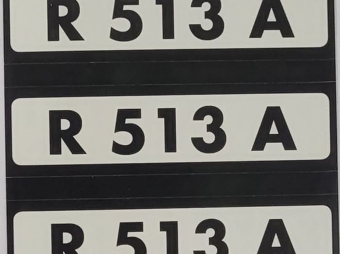 Placa de etiquetado R513A, 10 piezas