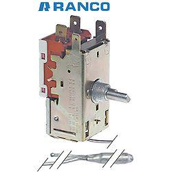 THERMOSTAT RANCO K50-L3194, 2 contacts 6A 250V Capillary tube 1800 mm cold +1.0°C, warm +10°C crescent-shaped shaft ø 6x4.6 mm