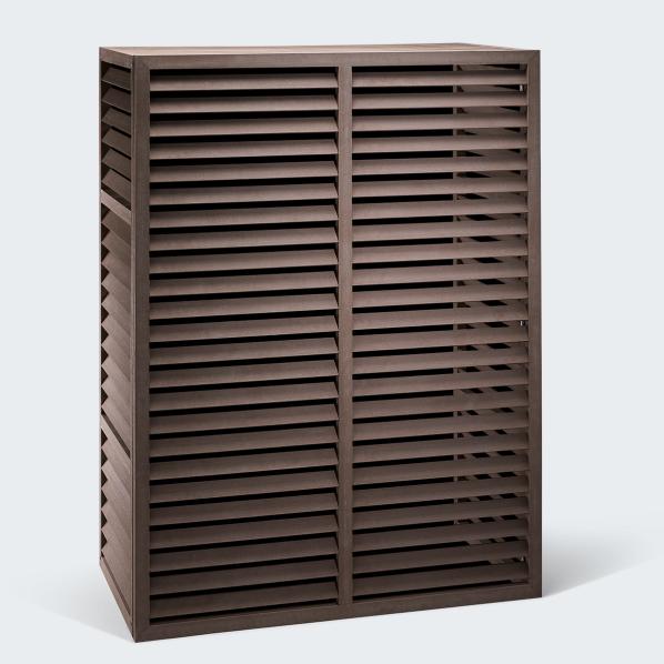 Evolar Climatisation & Pompe à chaleur Walnut Grey WPC Tower, 1600x1200x650 MM