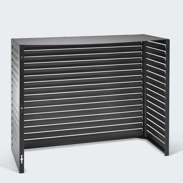 Evolar luftkonditionerings- och värmepumpshus svart aluminium XL, 1300x1700x750 MM