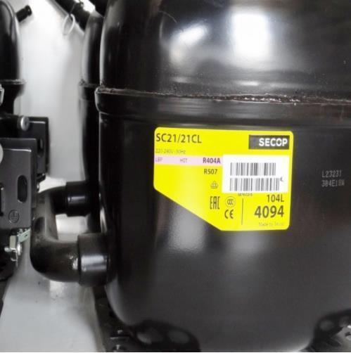 Sprężarka SECOP / Danfoss TWIN SC21/21CL, LBP - R404A, 220-240V, 50Hz, 104L4094
