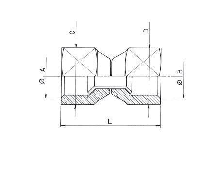 Dado svasato / dado per raccordo Filettatura 1/4 "SAE Dimensione foro 6,35 mm (1/4") WIGAM NS4-4, 10 pz.