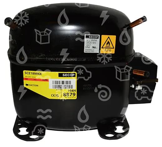 Compressore SECOP / Danfoss SCE18MNX, R290, 208-230V, 60Hz, 104H8879