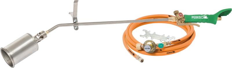 Kit de brûleurs puissants PERKEO TITAN BULLFIRE V80 DRACHENFLÜGEL, longueur de tube 500mm, longueur de tuyau 10m