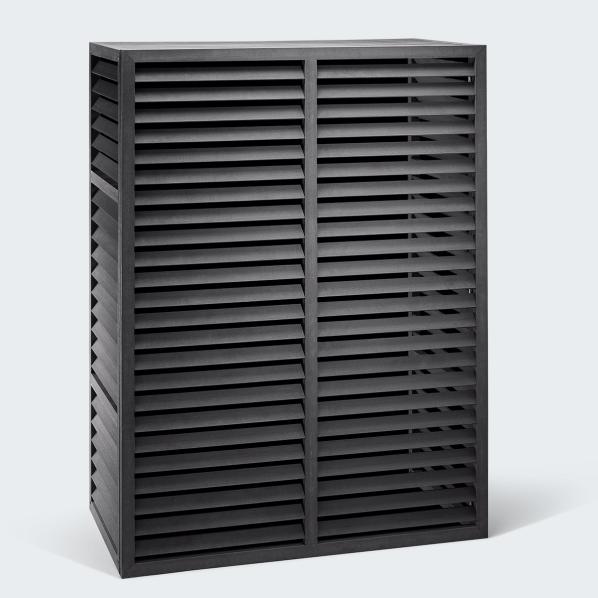 Evolar luftkonditionerings- och värmepumpshus Charcoal Grey WPC Tower, 1600x1200x650 MM