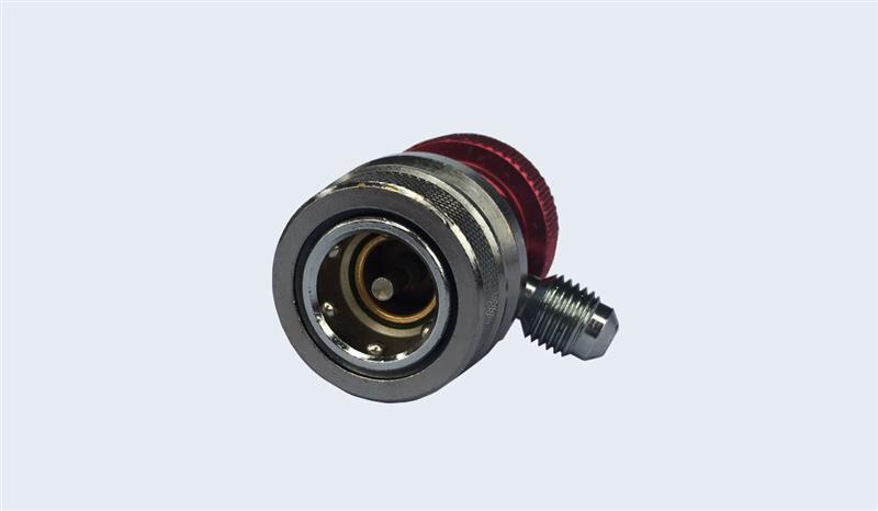 Service adapter quick coupling for A/C high pressure, external thread 1/4" SAE x 16 mm