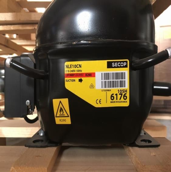 Sprężarka SECOP / Danfoss NLE10CN, LBP/MBP - R290, 220-240V, 50Hz, 105H6175
