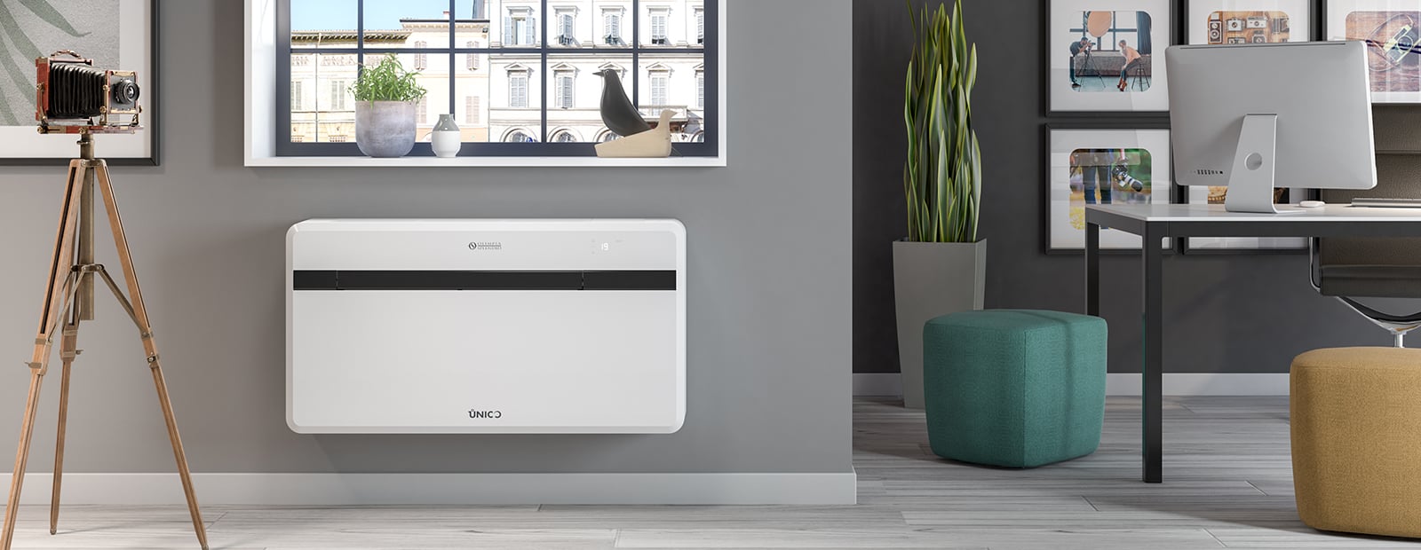 Olimpia Splendid UNICO EVO F16 HP PVA, R290, 2,1 kW – monoblock-värmepumpsluftkonditionering utan utomhusenhet, R290, 2,1 kW | 2,1 kW