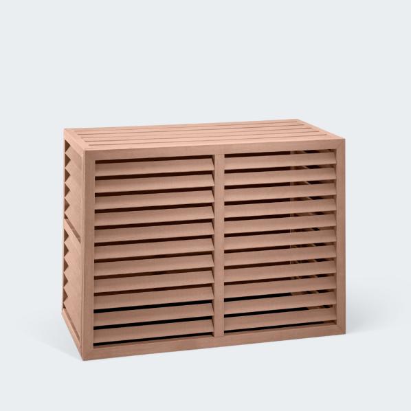 Evolar luftkonditionerings- och värmepumpshus Tropical Teak WPC M, 800x1100x550 MM