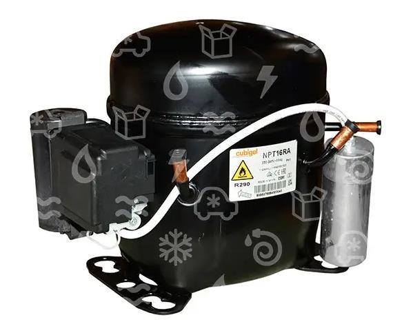 Kältekompressor, Kreislauf-Kühlkompressor, R600a, Schwarz, Kühlmittel
