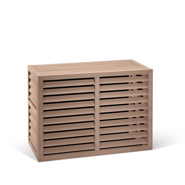 Evolar luftkonditionerings- och värmepumpshus Tropical Teak WPC S, 700x1000x500 MM