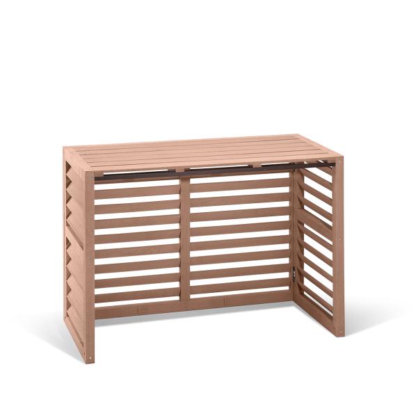 Evolar luftkonditionerings- och värmepumpshus Tropical Teak WPC S, 700x1000x500 MM
