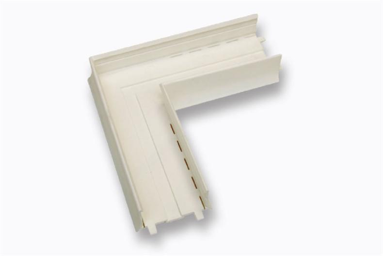 Corner piece 90°C PVC for U-80 - RAL 9002 L=220 mm H=45 mm