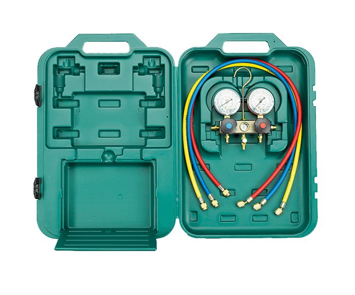 Refco 4687291 BM2-3-DS-R32-CA 2-weg montagehulp met Bourdonbuis manometer M2