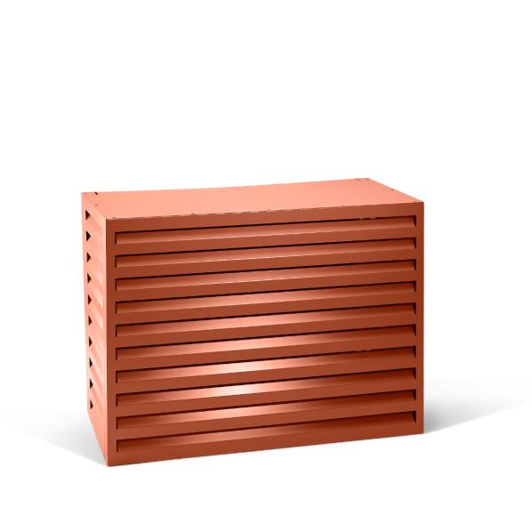Evolar luftkonditionerings- och värmepumpshus Tegelröd aluminium M, 800x1100x550 MM