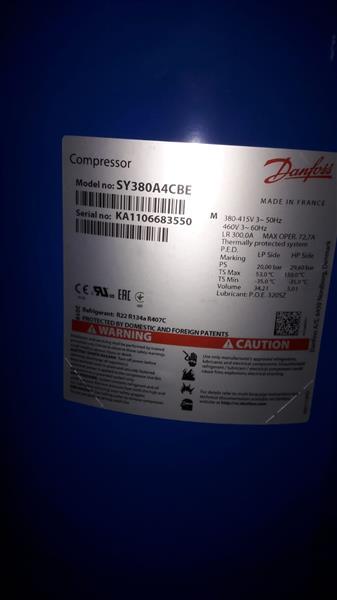 Danfoss SY380 A4CBE compressor