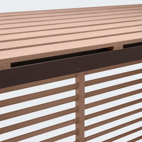 Evolar air conditioning & heat pump housing Tropical Teak WPC Tower, 1600x1200x650 MM