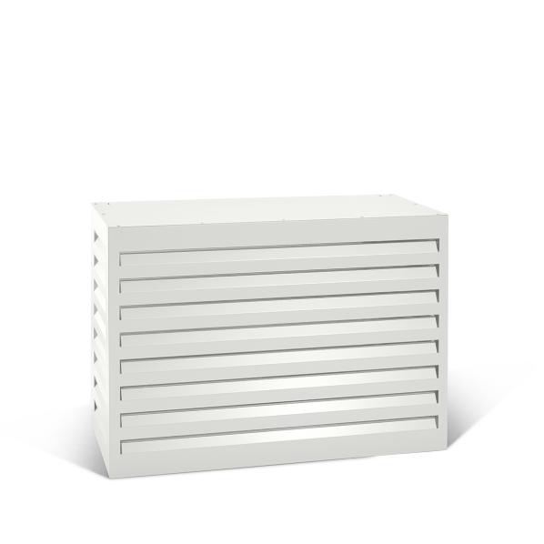 Evolar luftkonditionerings- och värmepumpshus vit aluminium S, 700x1000x500 MM