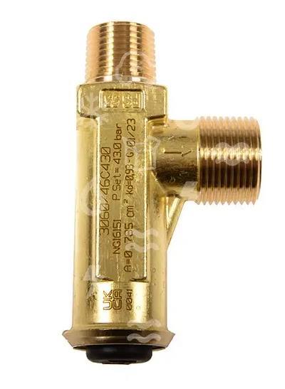 Zawór bezpieczeństwa CASTEL 3060/46C435, kielichowy, 1/2" NPT, 3/4" G, 43,5 bara