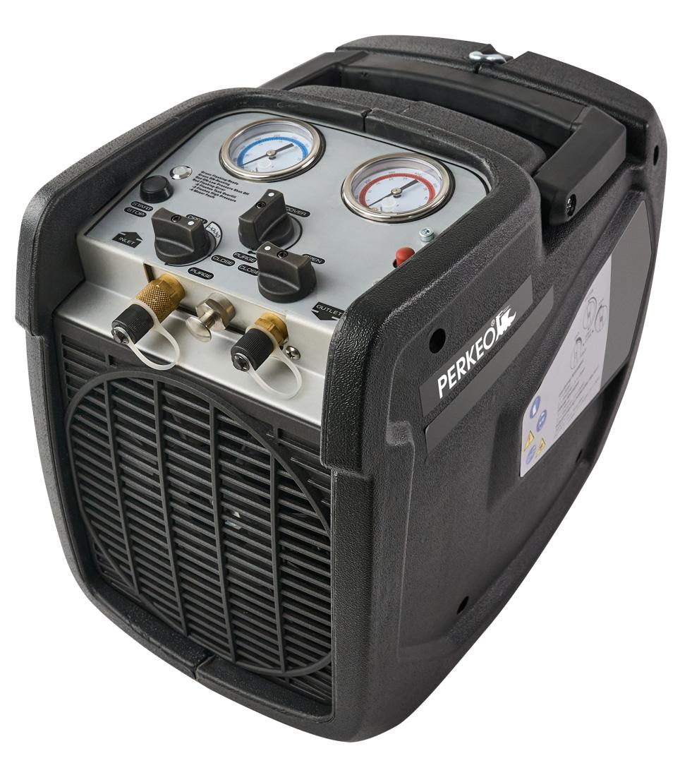 PERKEO TLA 600 2-cilinder droogloop-afzuigstation voor A1, A2L en R410A (gasvormig en vloeibaar)