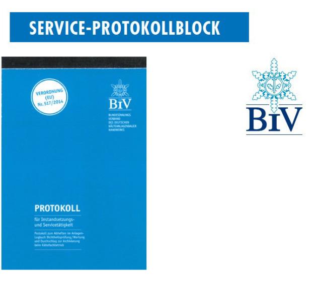 BIV protocol block for maintenance and service activities PU=1 unit 2 copies/50 sets