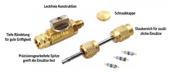 Schrader ventielwisselaar / ventielkernverwijderaar 1/4 "SAE TLVC CPS
