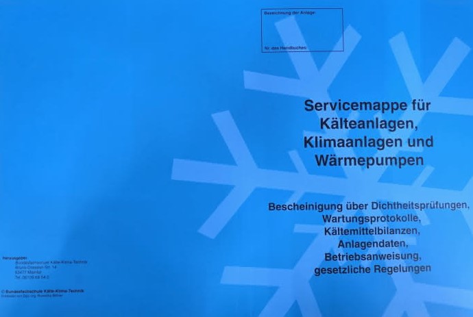 Carpeta de servicio para la documentación técnica de funcionamiento