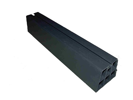 Soporte de suelo, L = 450 mm, H = 80 mm, M = 140 kg, material PVC, negro