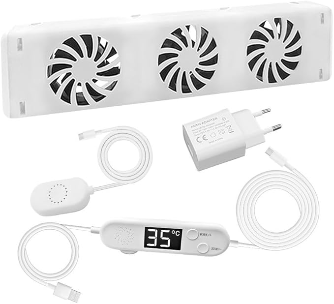 Ventilador de radiador de 300 mm con fijación magnética, pantalla y control de temperatura ajustable