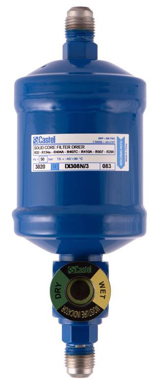 Filter dryer with sight glass CASTEL DI316N/4, 164, 1/2" SAE